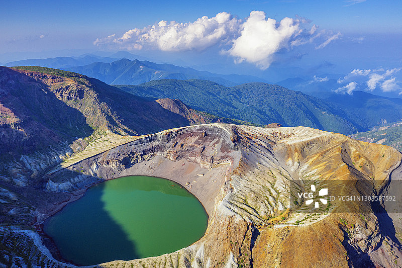 日本山形县藏王山鸟瞰图图片素材