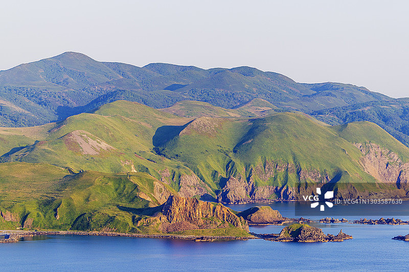亚洲日本北海道礼文岛的沿海风光图片素材