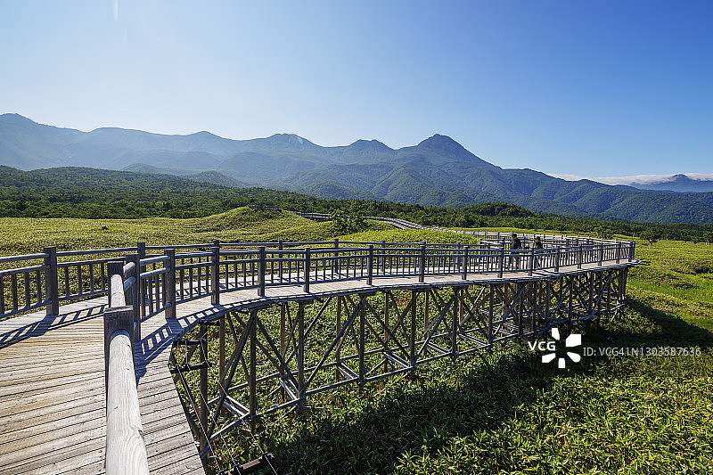 日本北海道知床国立公园五湖步道图片素材