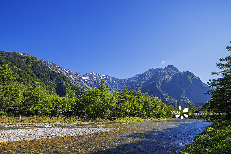 日本本州岛长野县上高地，亚洲图片素材