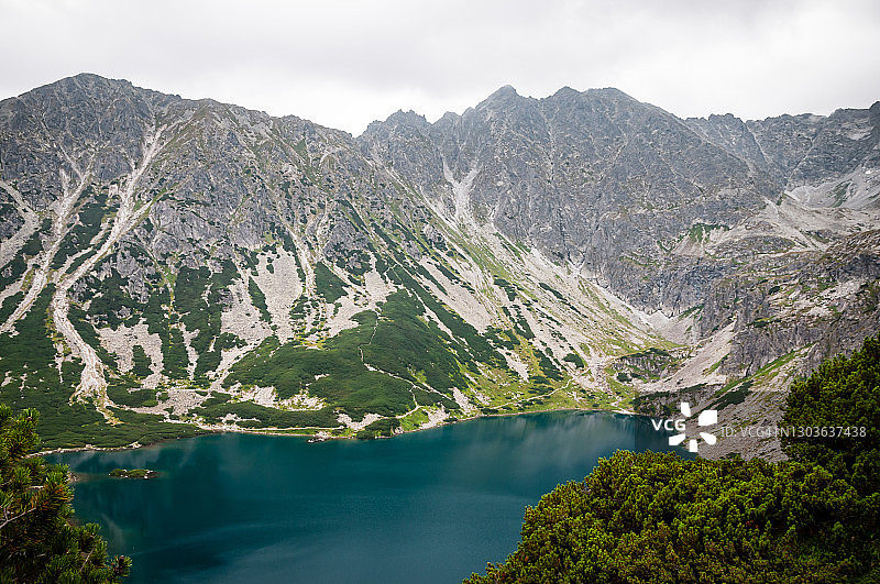 塔特拉山脉扎科帕内附近的山间湖泊图片素材
