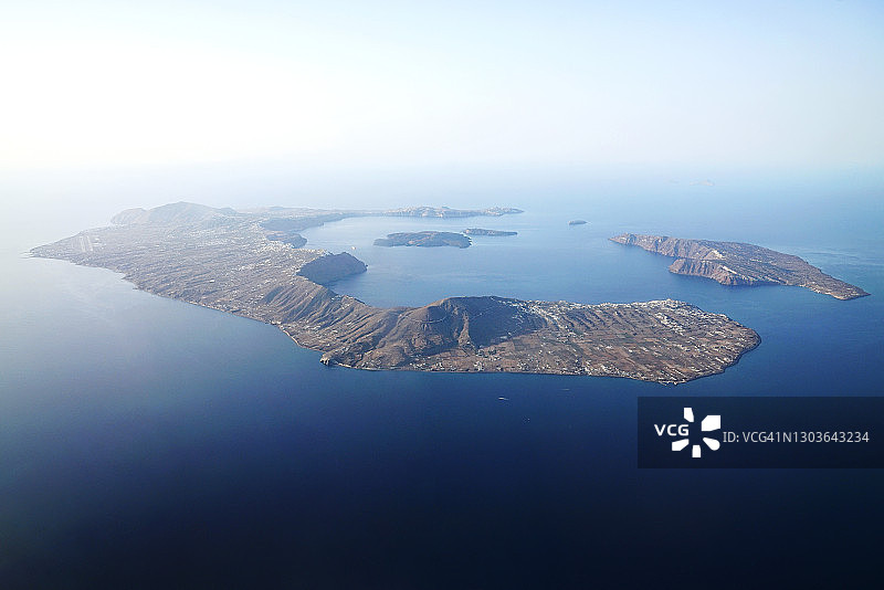 希腊圣托里尼岛日出景观图片素材