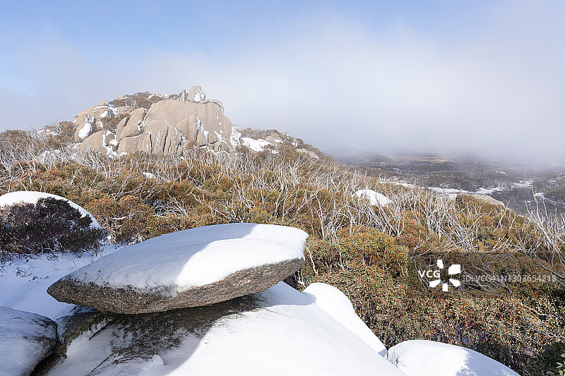 布法罗山国家公园的岩石高山地区，维多利亚州，澳大利亚图片素材