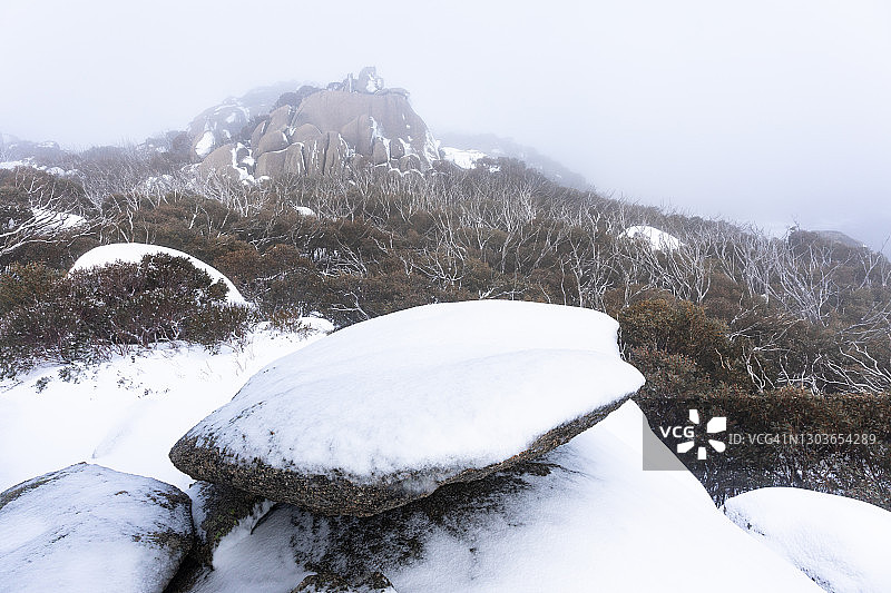布法罗山国家公园的岩石高山地区，维多利亚州，澳大利亚图片素材