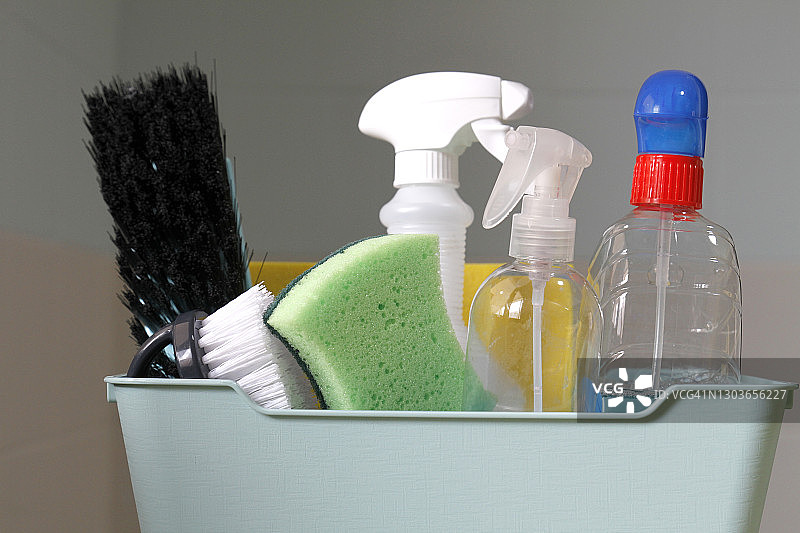 清洁用具和产品合集图片素材