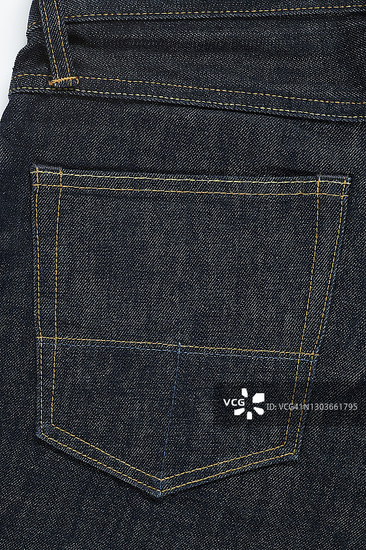 蓝色牛仔布纹理背景图片素材