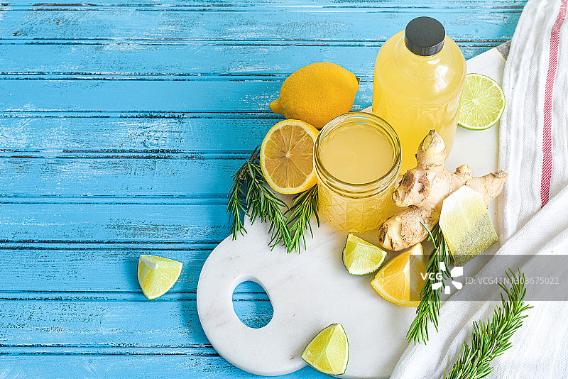 生姜柠檬康普茶 - 天然益生菌图片素材