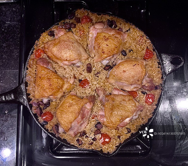 鸡肉烩饭图片素材