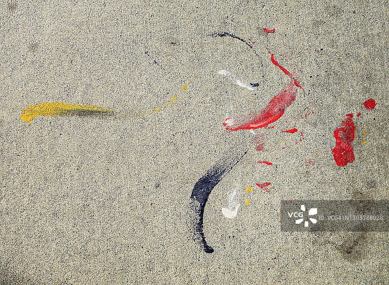 人行道上的油漆图片素材