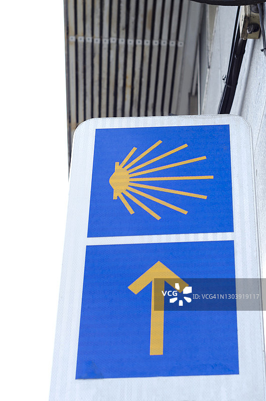 朝圣之路扇贝壳标志（西班牙圣地亚哥-德孔波斯特拉）图片素材