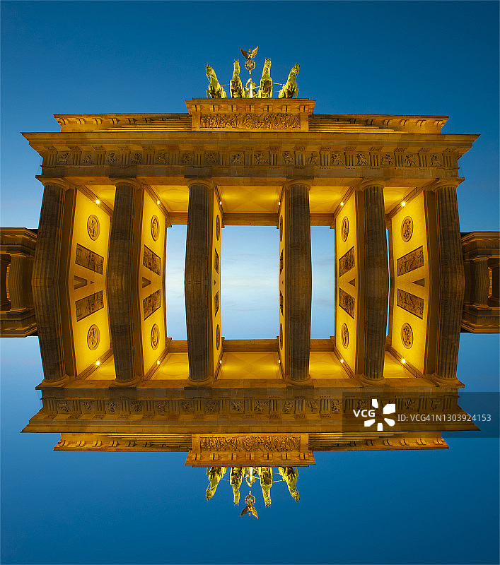 勃兰登堡门（抽象合成图），德国柏林图片素材