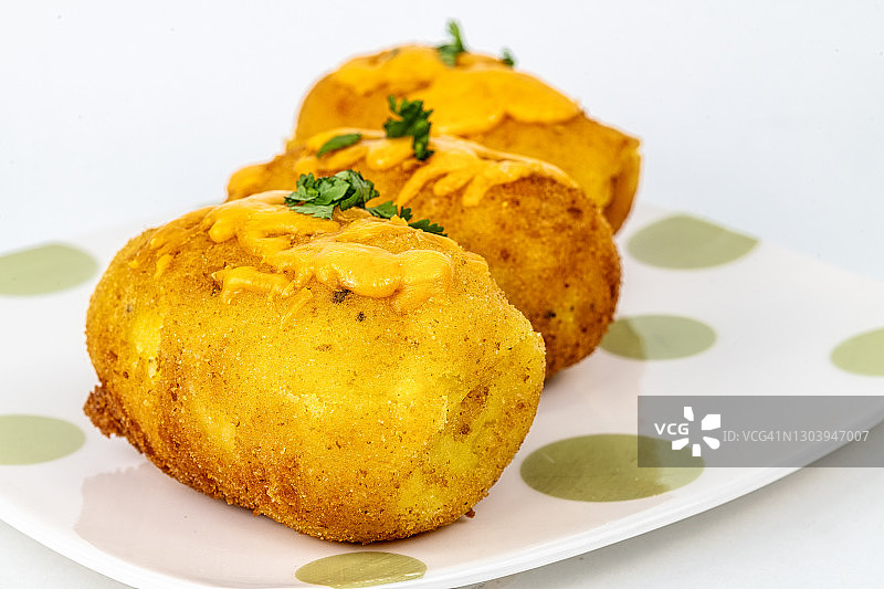 古巴料理风格的填充土豆图片素材