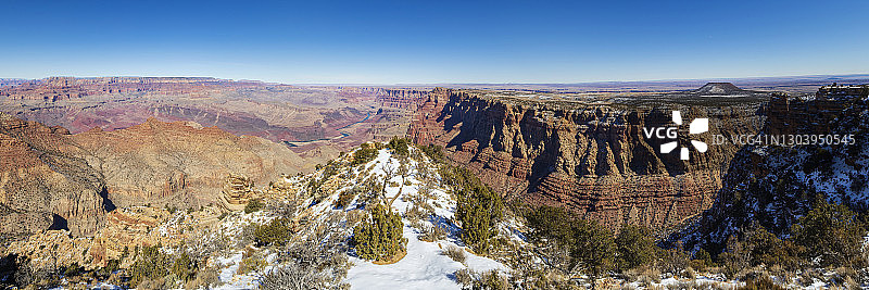 沙漠景观点的全景图片素材