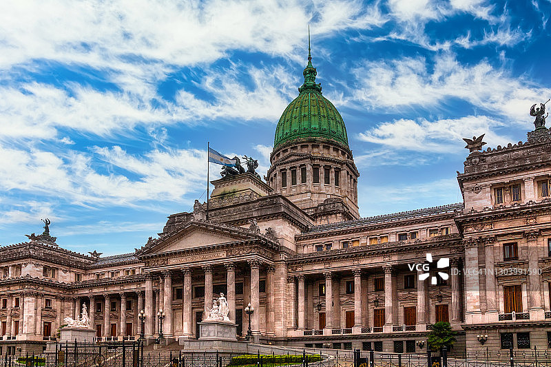 阿根廷布宜诺斯艾利斯，阿根廷国家议会办公楼图片素材