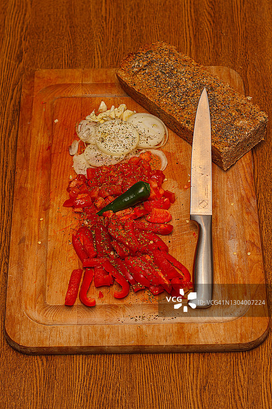 甜椒洋葱面包图片素材