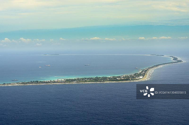 南太平洋图瓦卢环礁航拍图片素材