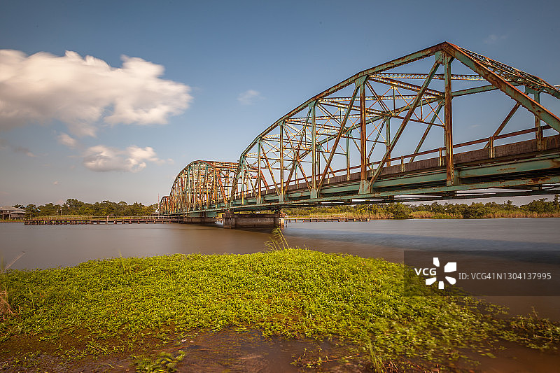 路易斯安那州-密西西比州分界线图片素材