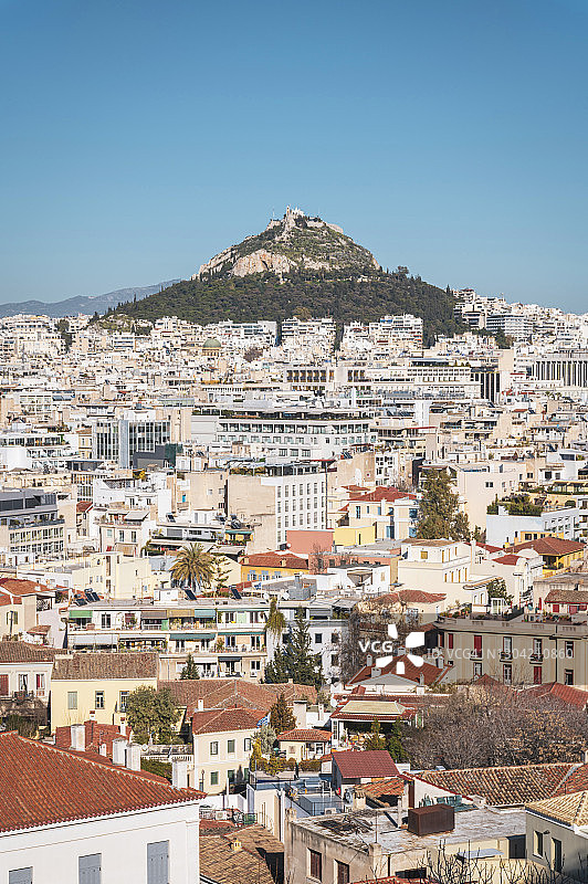 雅典和吕卡维多斯山景色图片素材