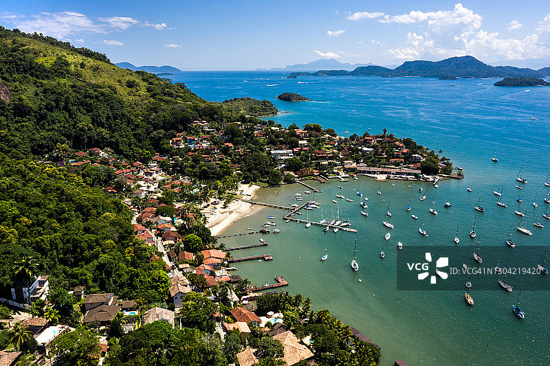 里约热内卢安格拉杜斯雷斯港口俯视图图片素材