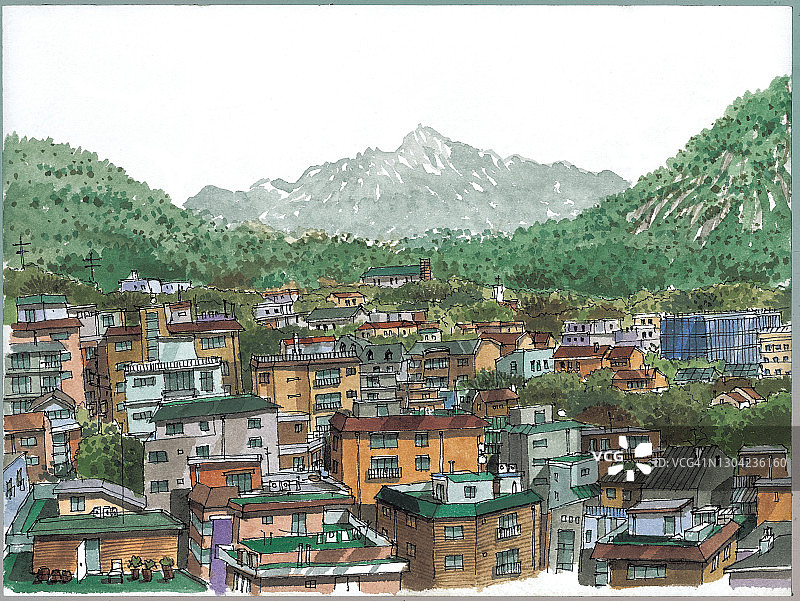 韩国首尔西村图片素材