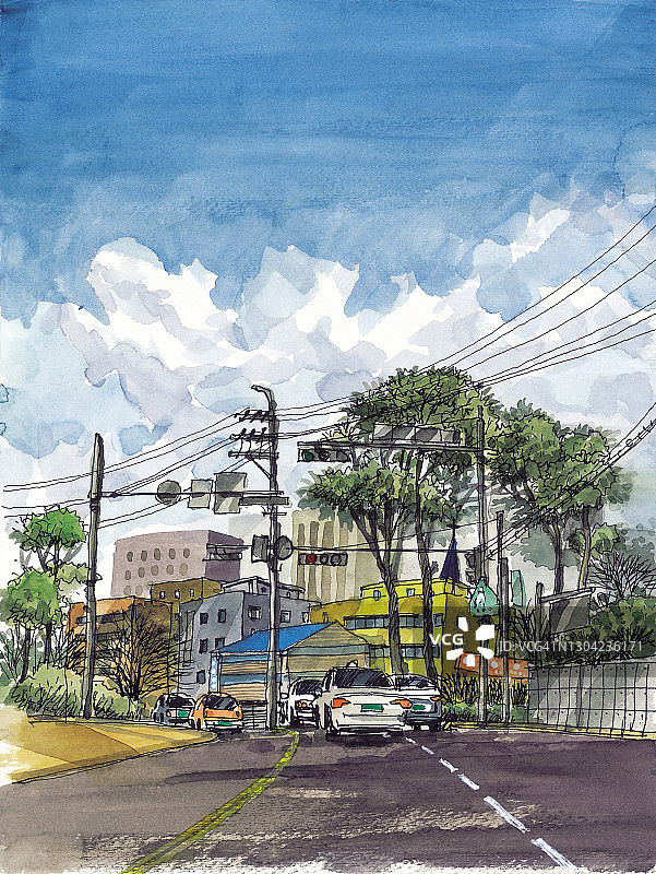 韩国高阳市息萨洞风光图片素材