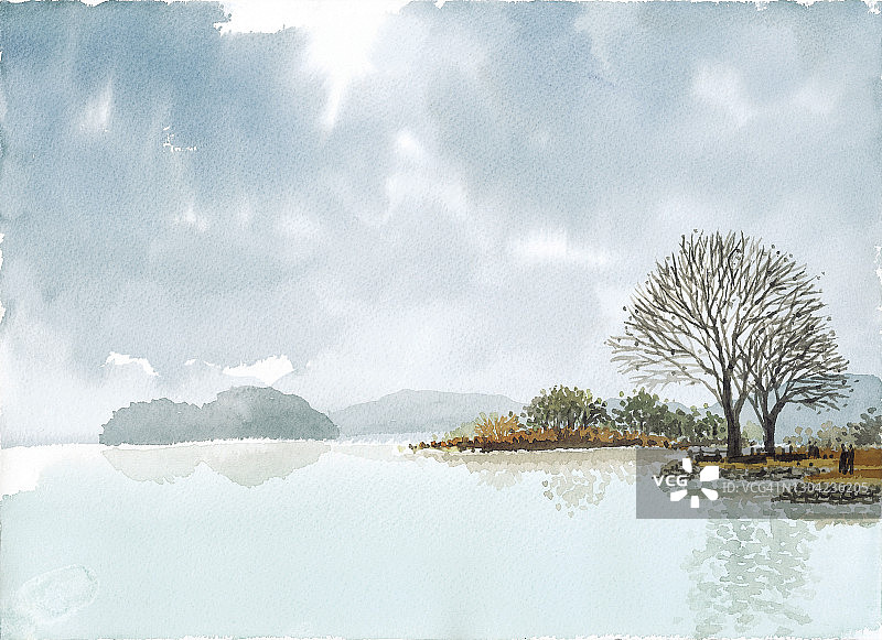 韩国杨平头物里风光图片素材