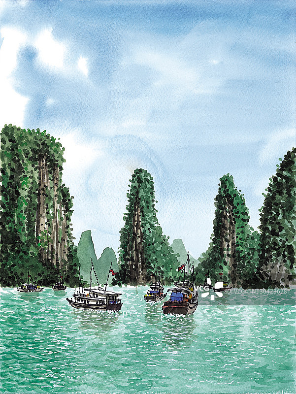 越南下龙湾景观图片素材