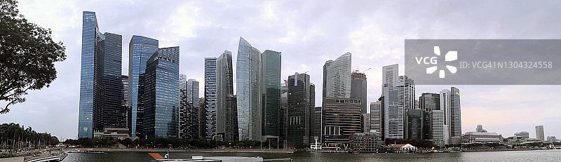 新加坡滨海湾全景图片素材