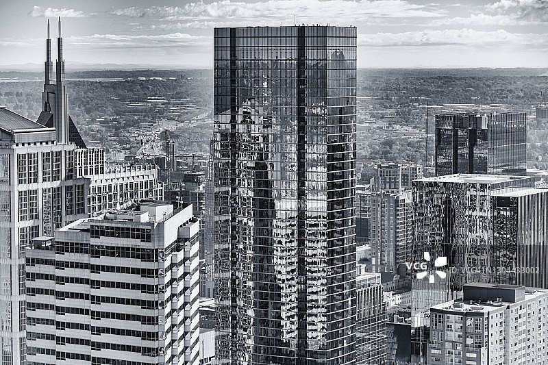 纳什维尔市中心摩天大楼抽象图片素材