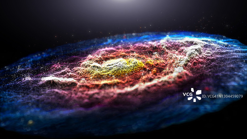 深空中的螺旋星系3D图图片素材