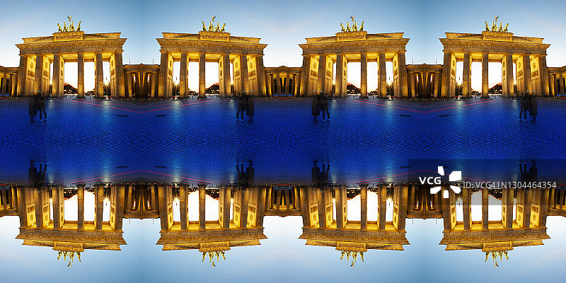 勃兰登堡门（抽象合成图），德国柏林图片素材