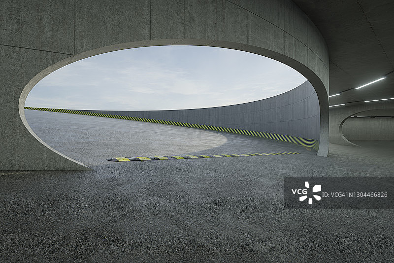 地下停车场的入口图片素材