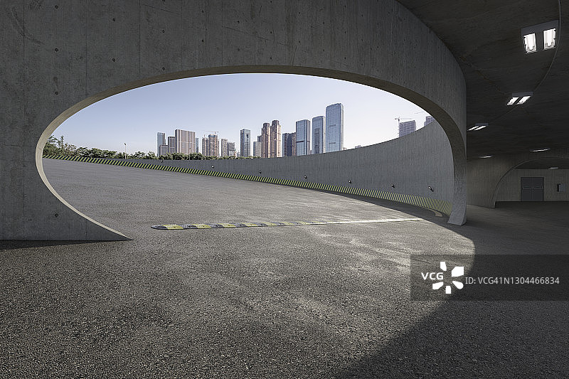 地下停车场的入口图片素材