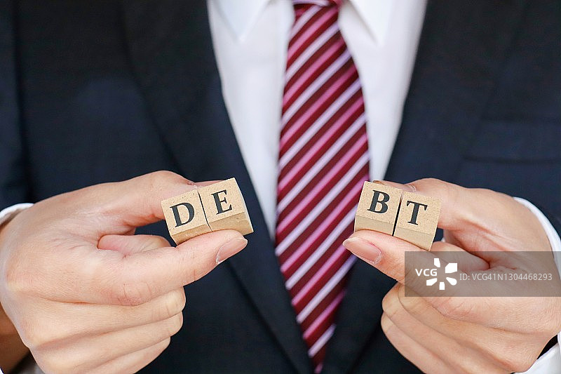 商务男士债务图片素材