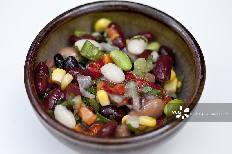 豆类沙拉碗图片素材