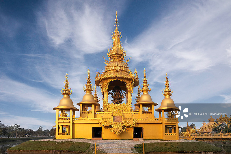 泰国清莱白庙的象头神神殿风景图片素材