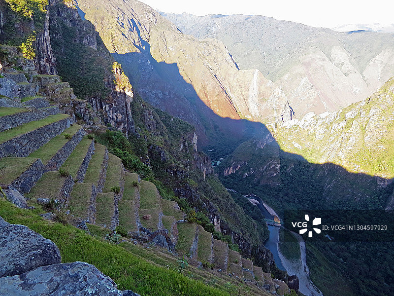 马丘比丘和乌鲁班巴河的农业梯田图片素材