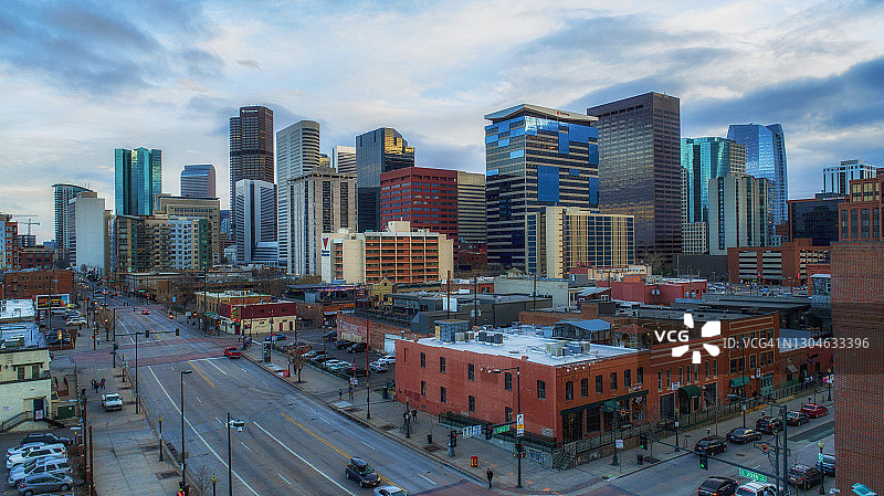 丹佛城市景观航拍图片素材