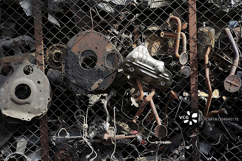 可回收的车辆发动机零件图片素材