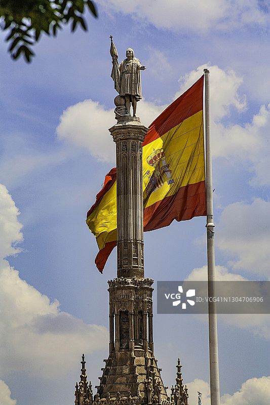 克里斯托弗·哥伦布，马德里科隆广场的克里斯托瓦尔·科隆纪念碑图片素材