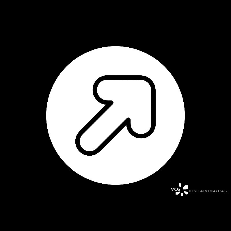 箭头深色模式字形图标图片素材