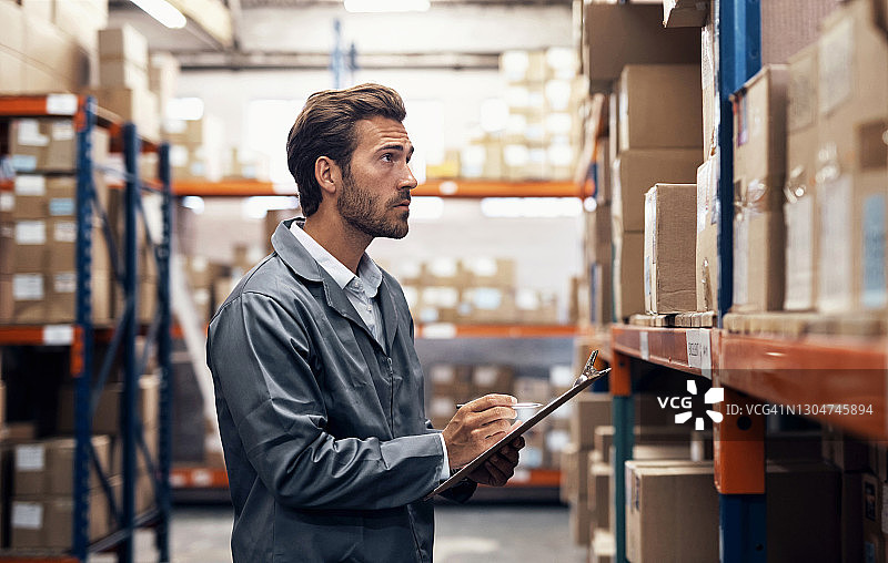 评估货架和空间利用率图片素材