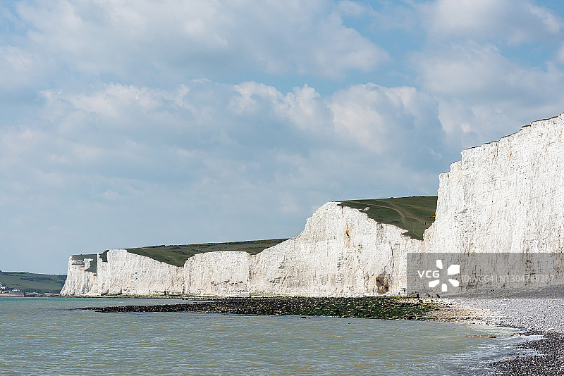 英国东萨塞克斯郡七姐妹悬崖和海滩图片素材