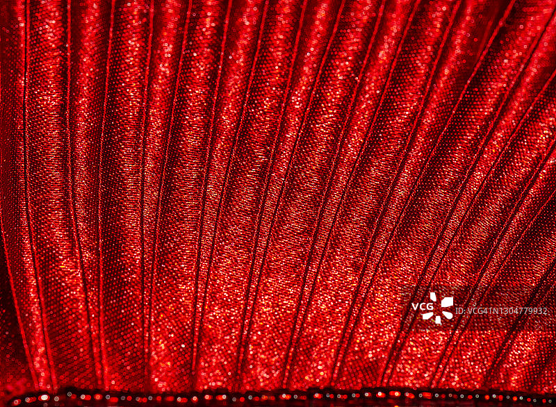 鲜艳的褶皱红色纺织品图片素材