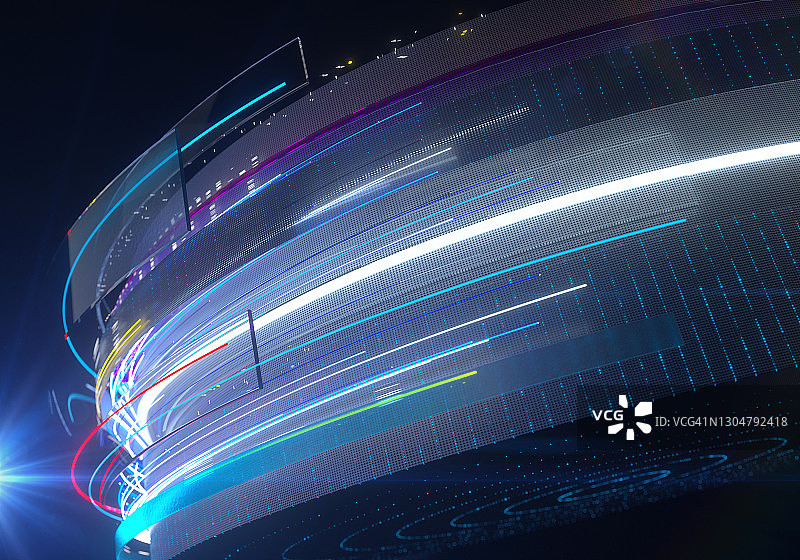 发光的数据线图片素材