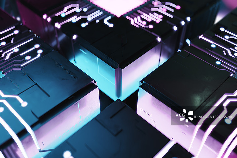 具有人工智能概念的未来计算机图片素材