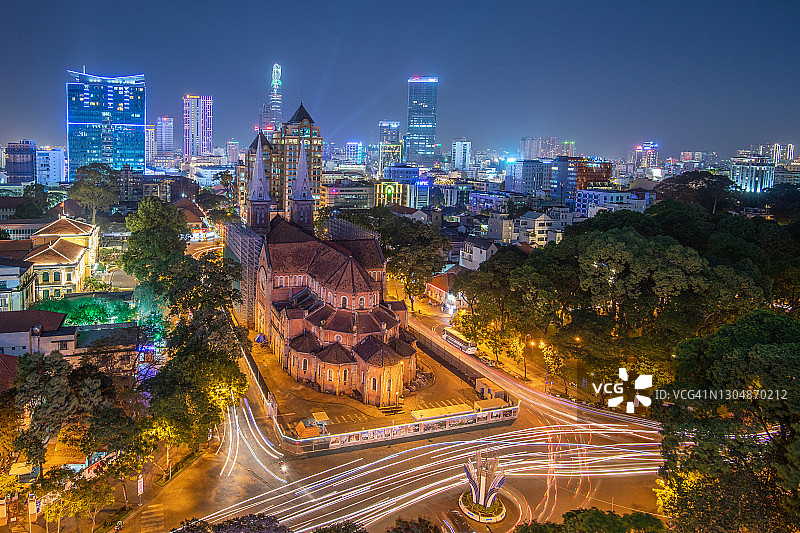 越南胡志明市圣母大教堂图片素材