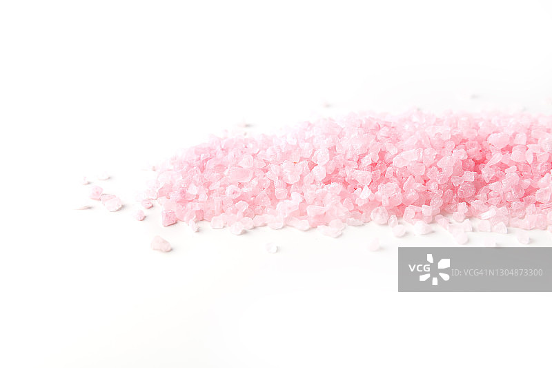 分离的粉色浴盐图片素材