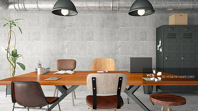 舒适的工业风办公室图片素材