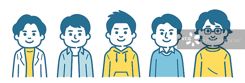 五个男人图片素材